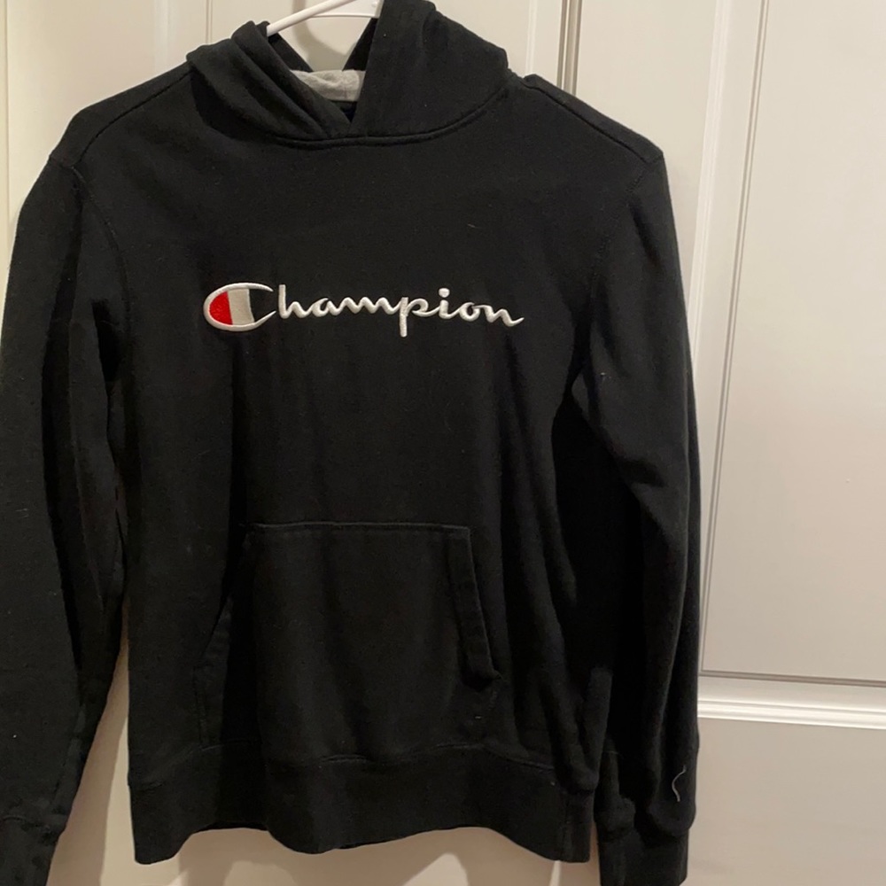 Black champion hoodie